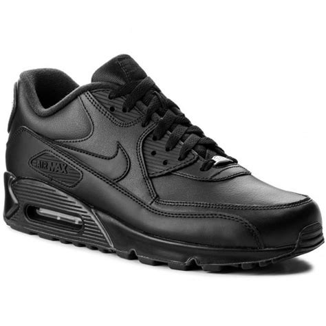 zwart nike|Nike black leather shoes.